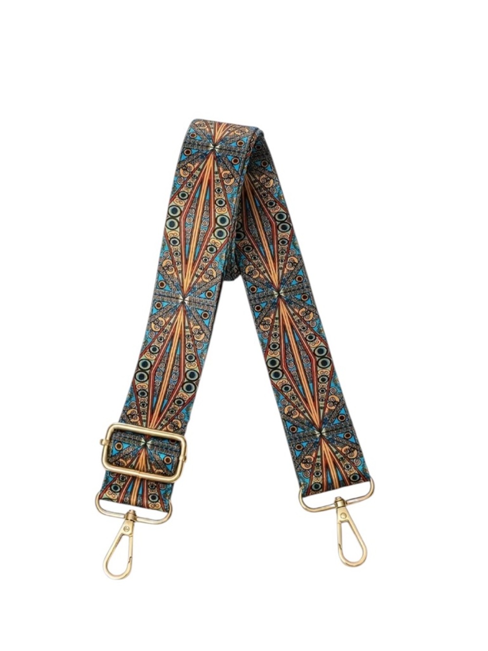 Boho Colorful Patterned Adjustable Length Bag Strap - Picture 2 of 5